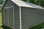 12x20 value shed Green with White Trim